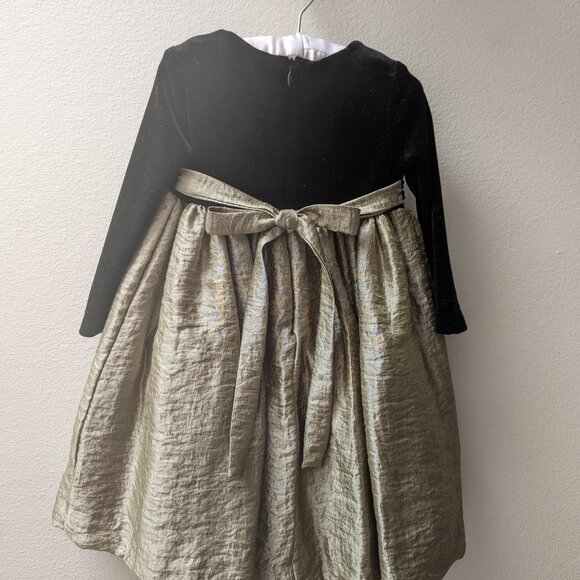 Plum Pudding Elegant Black and Gold Dress, 2T - Picture 3 of 4